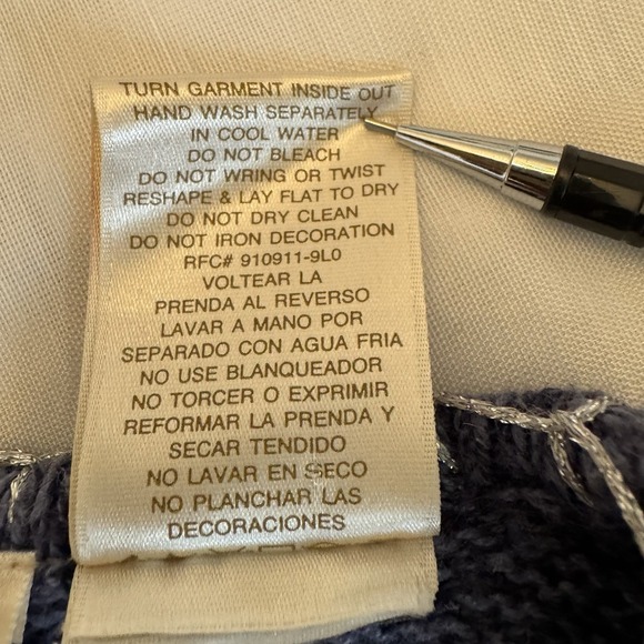 Vintage Bobbie Brooks Holiday Christmas Sweater Vest Women Small Blue Zip Mitten - Picture 16 of 16